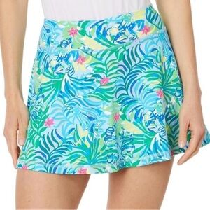 Lily Pulitzer Aila Hydra Blue Dandy Lions Print Skort - Size XL